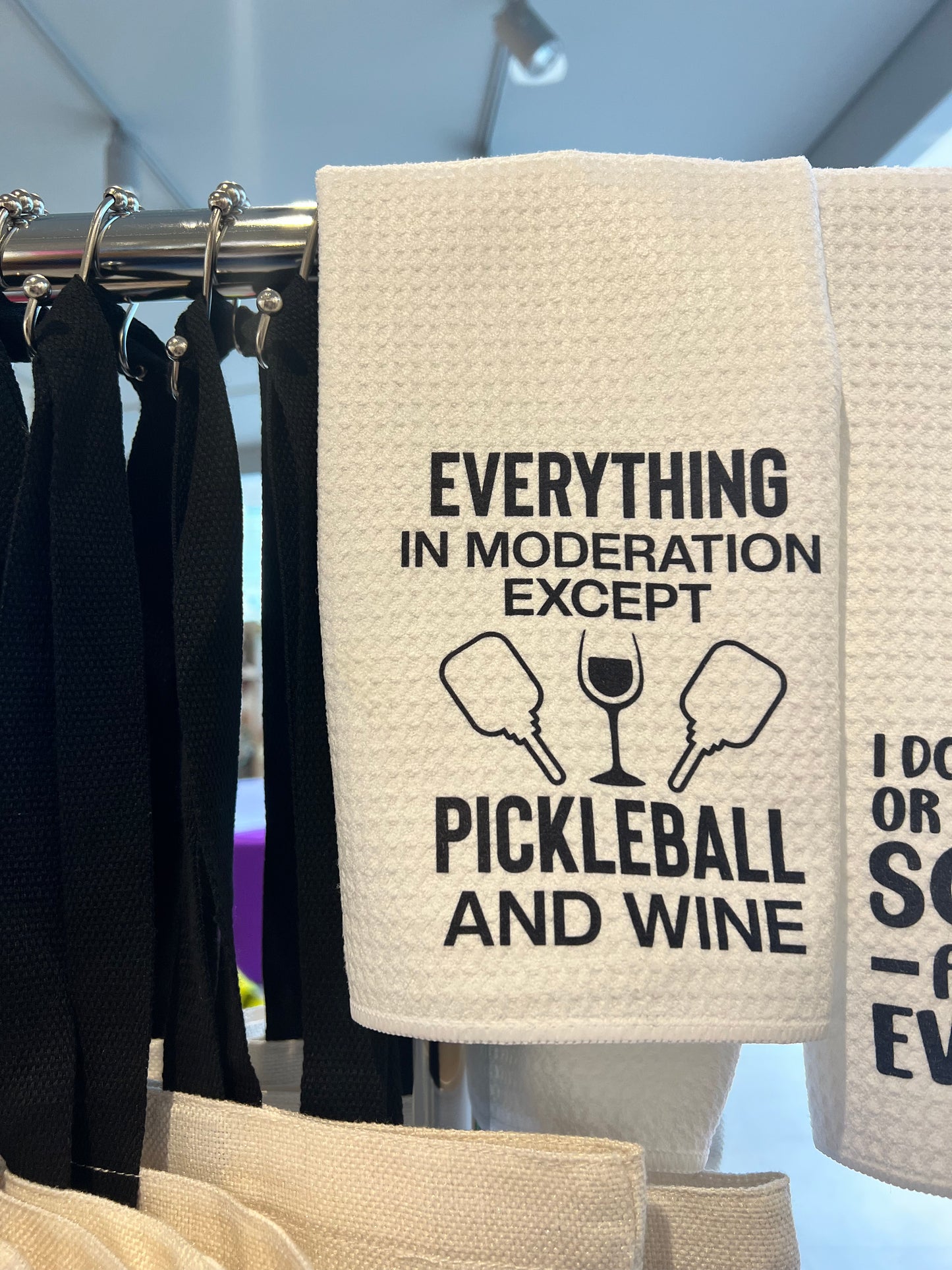 Moderation but Pickleball & Wine towel