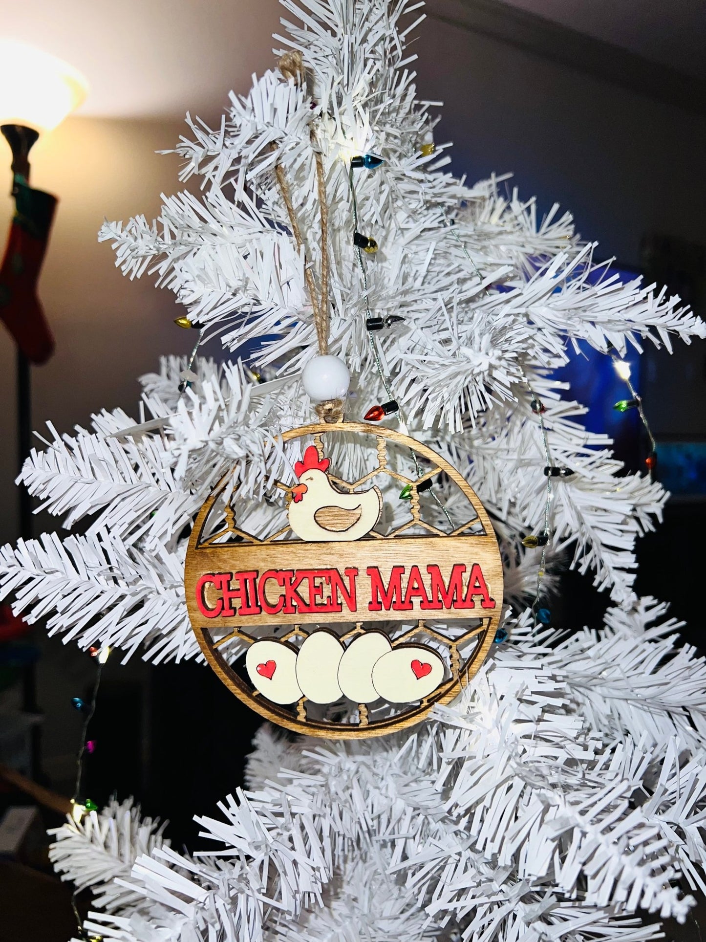 Chicken Mama Ornament - Saints Place Designs