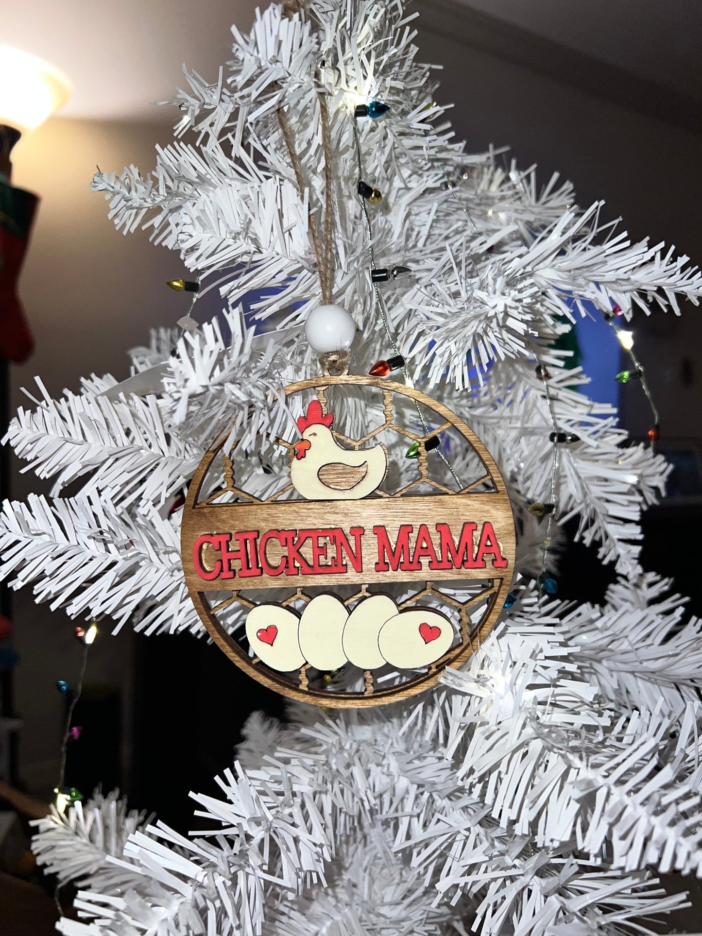 Chicken Mama Ornament - Saints Place Designs