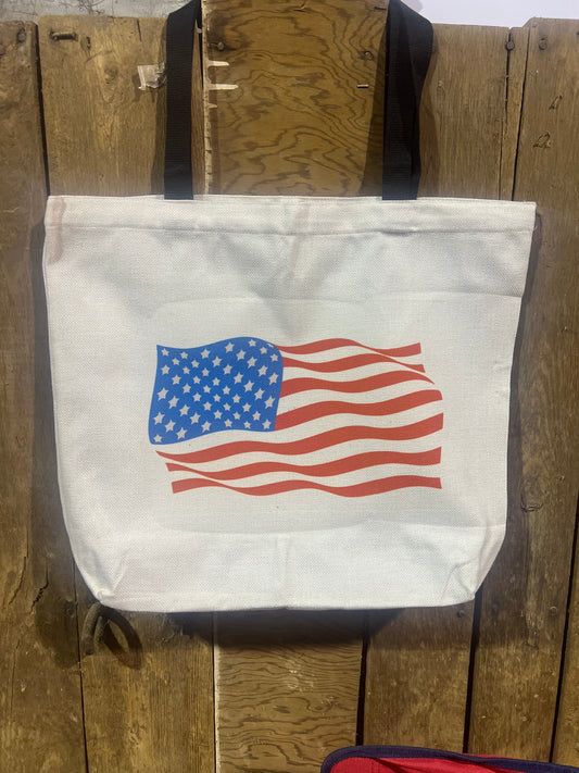 American Flag Tote Bag