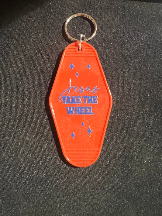 Jesus take the wheel - Motel Keychain