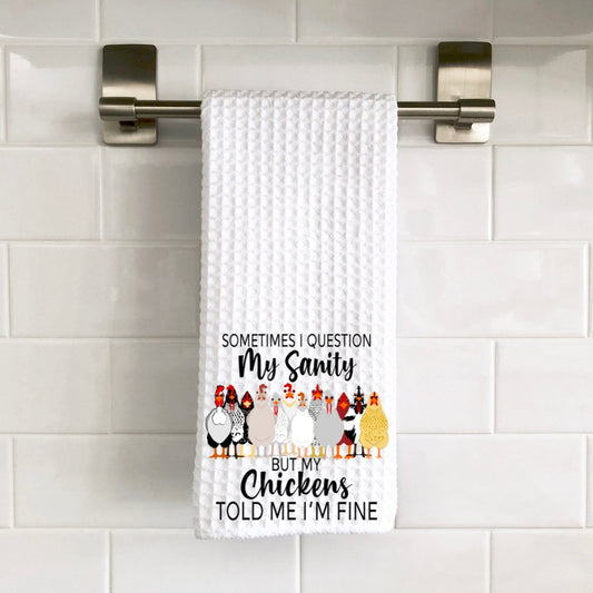 Question My Sanity Decorative Towel - Saints Place Designs