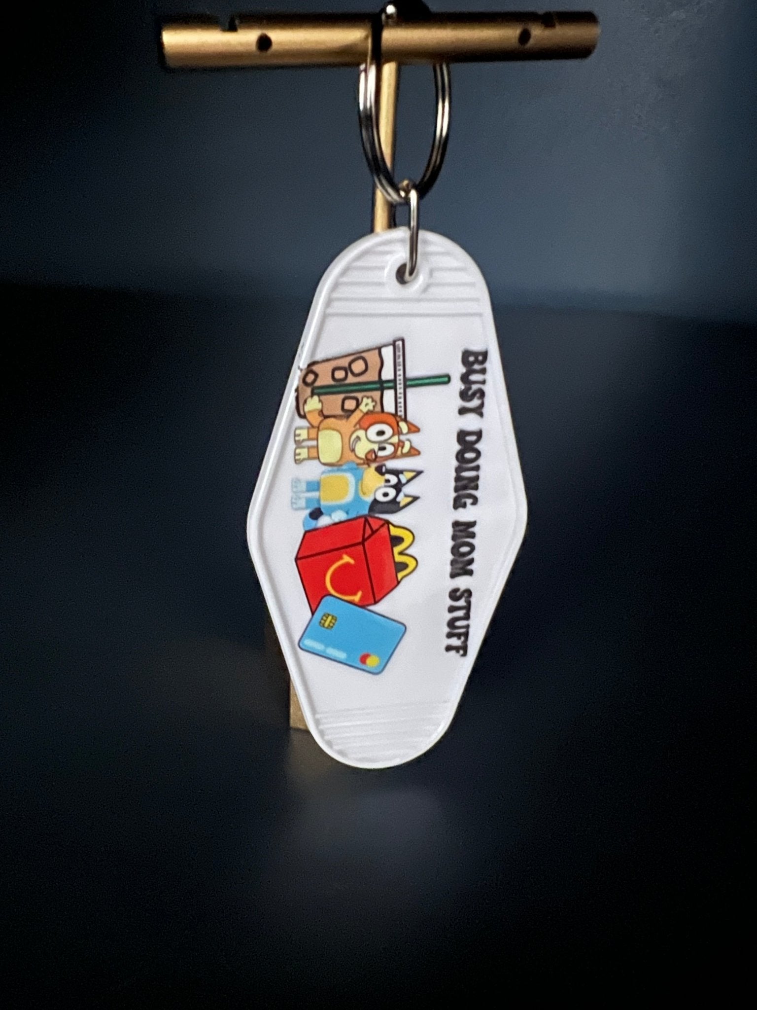 Doing Mom Stuff - Motel Keychain - Saints Place Designs