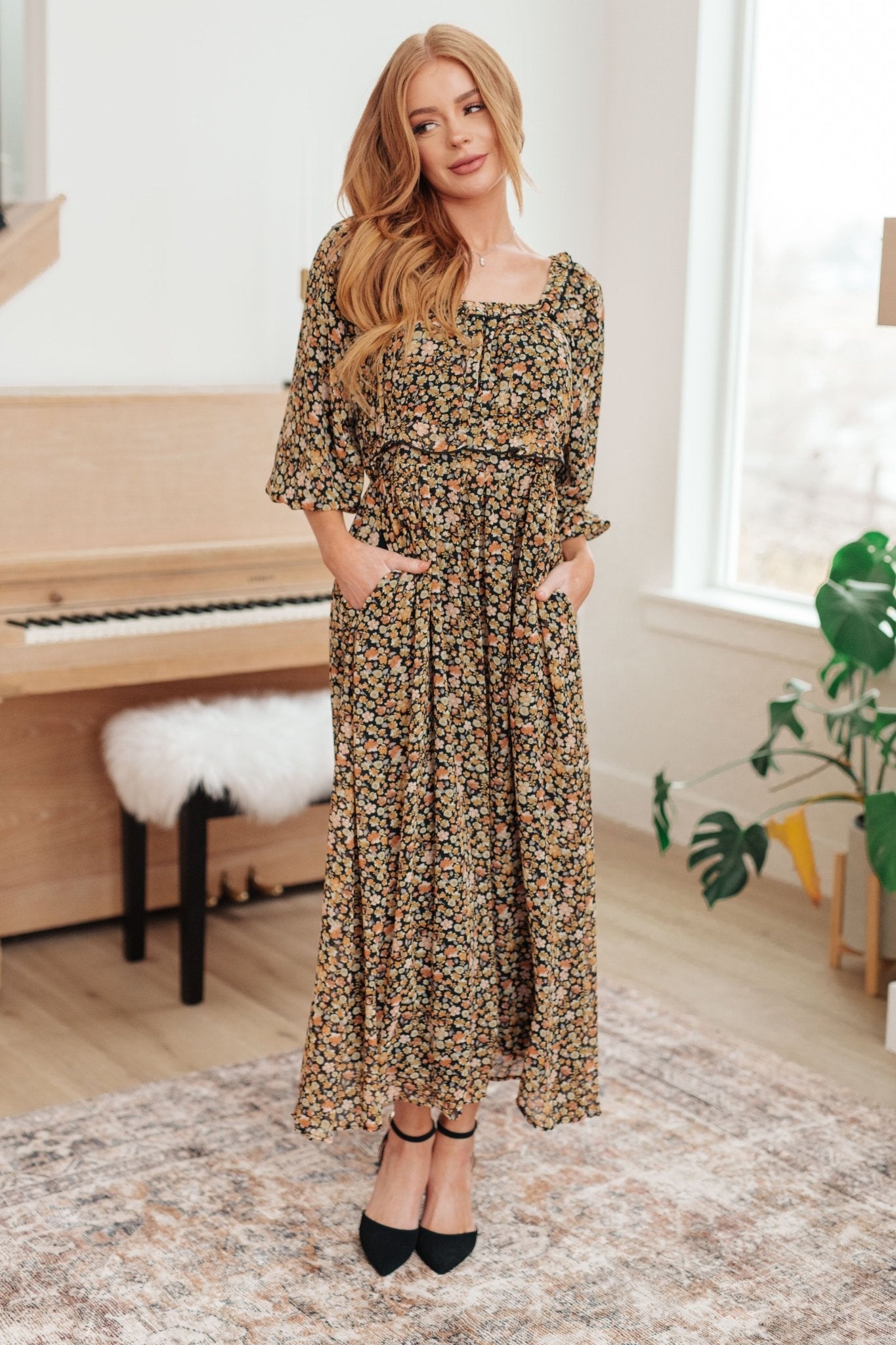 Ever So Briefly Floral Maxi Dress - Saints Place Designs