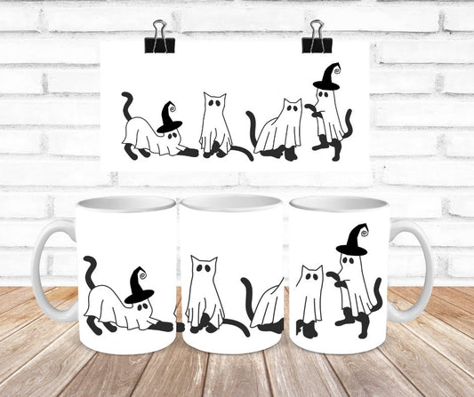 Ghost Cat Mug - Saints Place Designs