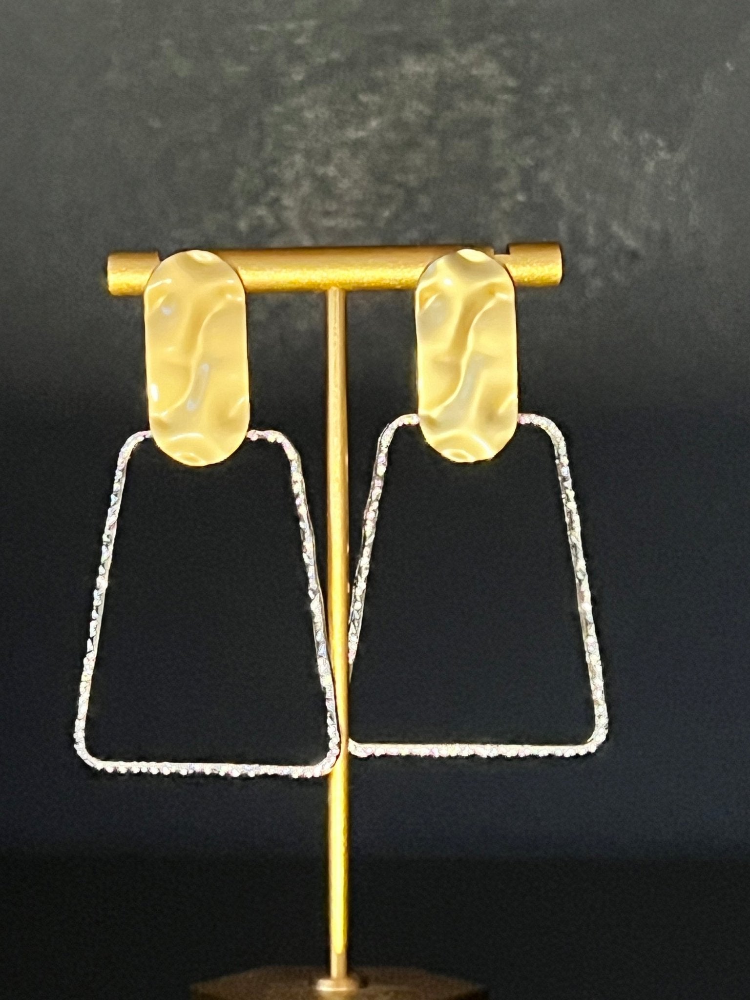 Gold & Silver Trapezoid Earrings - Saints Place Designs