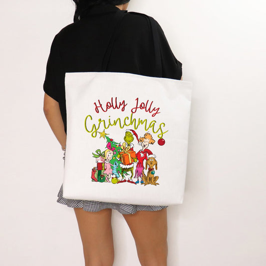 Holly Jolly Tote Bag - Saints Place Designs