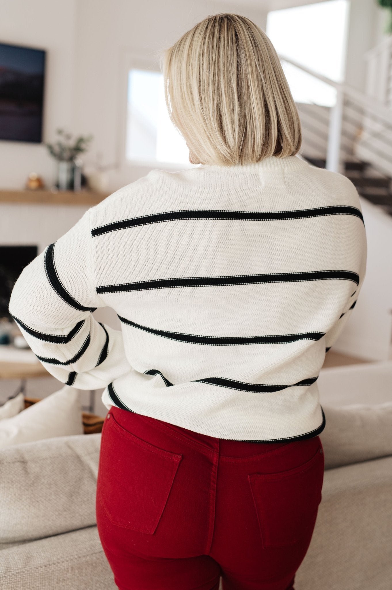 More or Less Striped Sweater - Saints Place Designs