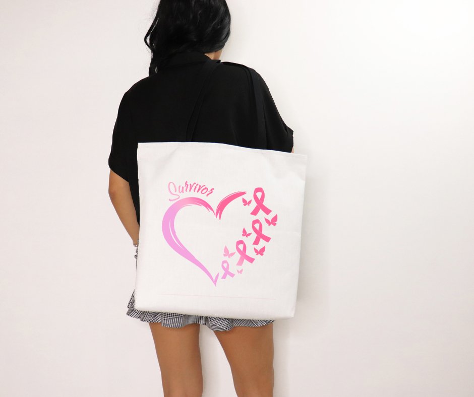 Survivor Heart Tote Bag - Saints Place Designs