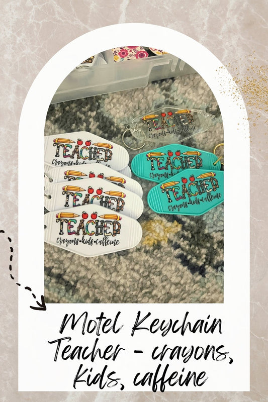 Teacher - Motel Keychain - Saints Place Designs